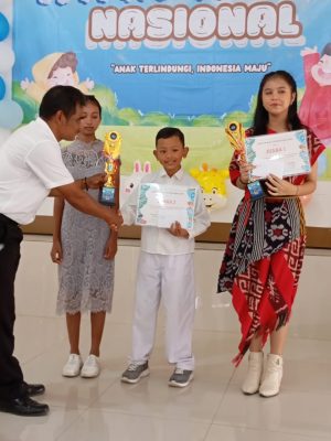 Juara 2 Lomba Menyanyi Solo Tingkat Kapanewon dalam rangka memperingati Hari Anak Nasional